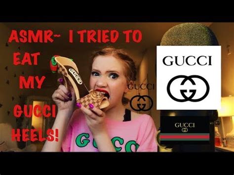 asmr eating gucci shoe|ASMR I decided to EAT my GUCCI shoes online video cutter com.